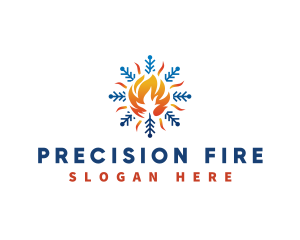 Fire Ice HVAC logo design