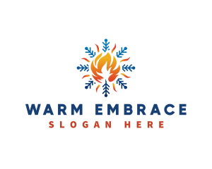 Fire Ice HVAC logo design