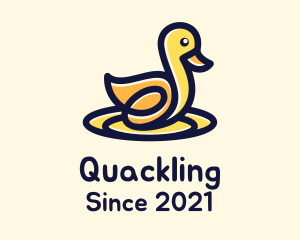 Yellow Duck Toy  logo design