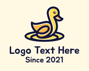 Swim - Yellow Duck Toy logo design