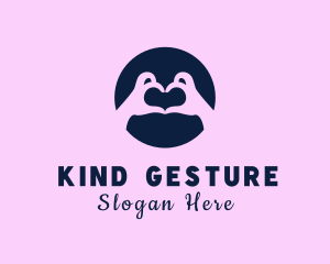 Gesture - Friendship Heart Hands logo design