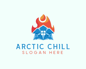 Ice - Ice Fire House logo design