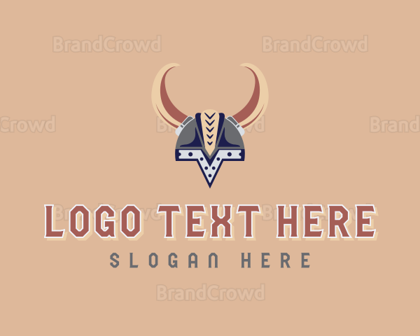 Viking Helmet Horns Logo