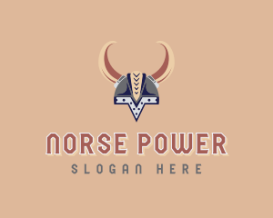 Viking - Viking Helmet Horns logo design