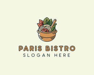 Vegetarian Noodle Soup logo design