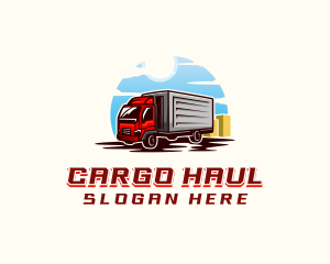 Logistics Courier Truck logo design