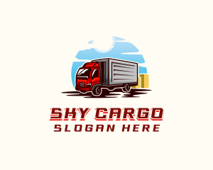 Logistics Courier Truck logo design