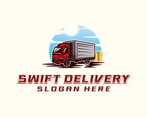 Logistics Courier Truck logo design
