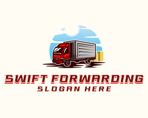 Logistics Courier Truck logo design