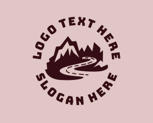 Valley - Mountain Travel Adventure logo design