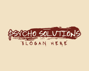 Psycho - Bloody Paint Company logo design