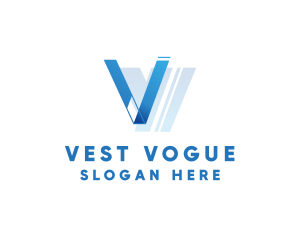 Modern Digital Letter V logo design