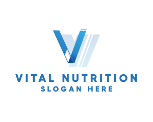 Modern Digital Letter V logo design