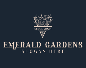 Tulip Floral Garden logo design