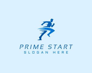 First - Run Athlete Marathon logo design
