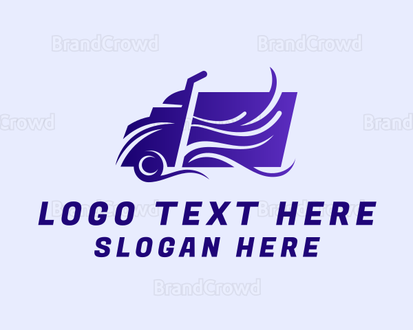 Purple Freight Trucking Logo