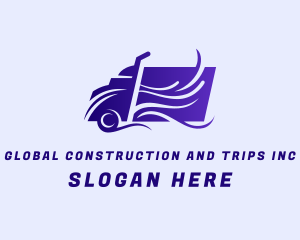 Purple Freight Trucking  Logo