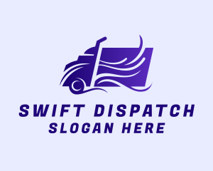 Dispatcher - Purple Freight Trucking logo design