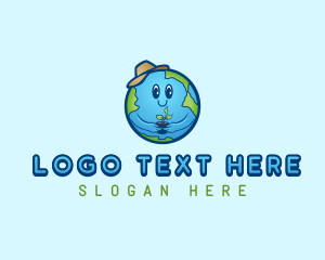 Hat - Earth Eco Plant logo design