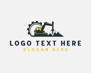 Heavy Equipment - Industrial Mountain Drill Machinery logo design