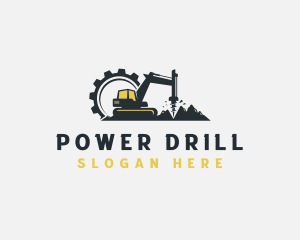 Industrial Mountain Drill Machinery   logo design