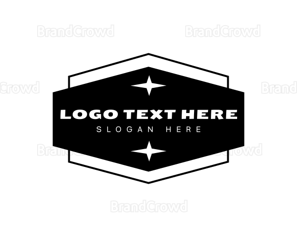 Retro Hexagon Business Star Logo