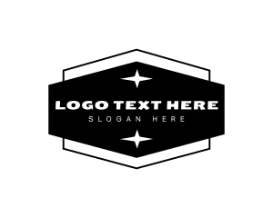 Cafe - Retro Hexagon Business Star logo design