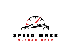 Speedometer Race Car logo design