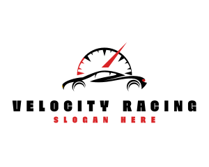 Speedometer Race Car logo design