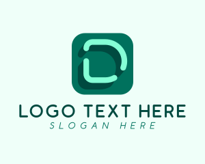 Online - Business App Letter D logo design