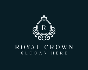 Ornamental Crown Tiara logo design