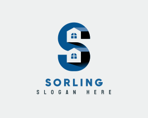 Residential Housing Letter S logo design