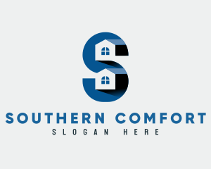 Residential Housing Letter S logo design