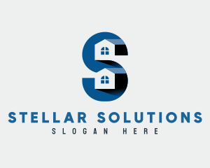 Residential Housing Letter S logo design