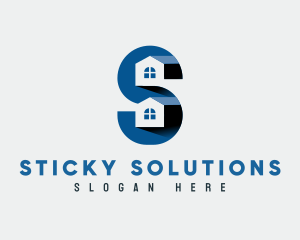 Residential Housing Letter S logo design