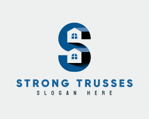 Residential Housing Letter S logo design