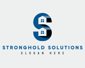 Residential Housing Letter S logo design