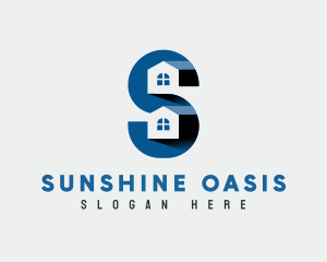 Residential Housing Letter S logo design