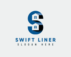 Residential Housing Letter S logo design