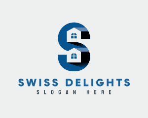 Residential Housing Letter S logo design