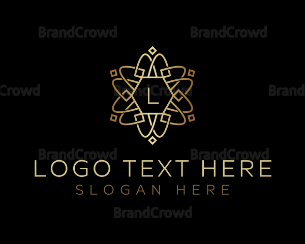 Golden Celtic Ornament Logo