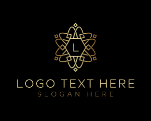 Florist - Golden Celtic Ornament logo design