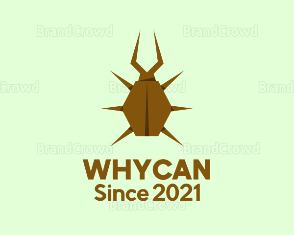 Beetle Insect Origami Logo