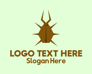 Beetle Insect Origami Logo