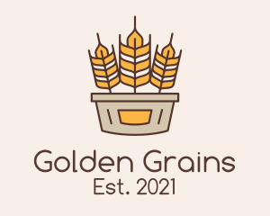 Grains - Wheat Basket Harvest logo design