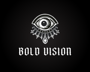 Gothic Spiritual Celestial Eye logo design