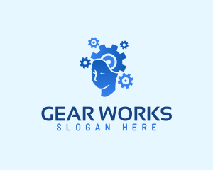 Gears - Research Robotics Intelligence logo design