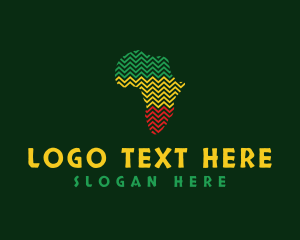 Political - Africa Geography Map logo design