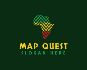 Africa Geography Map logo design