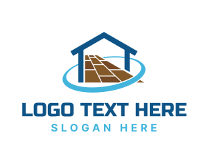 Floor - Home Flooring Woodworks logo design